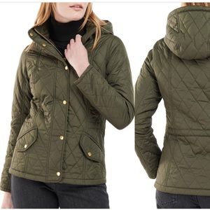 Barbour Millfire hooded quilted jacket